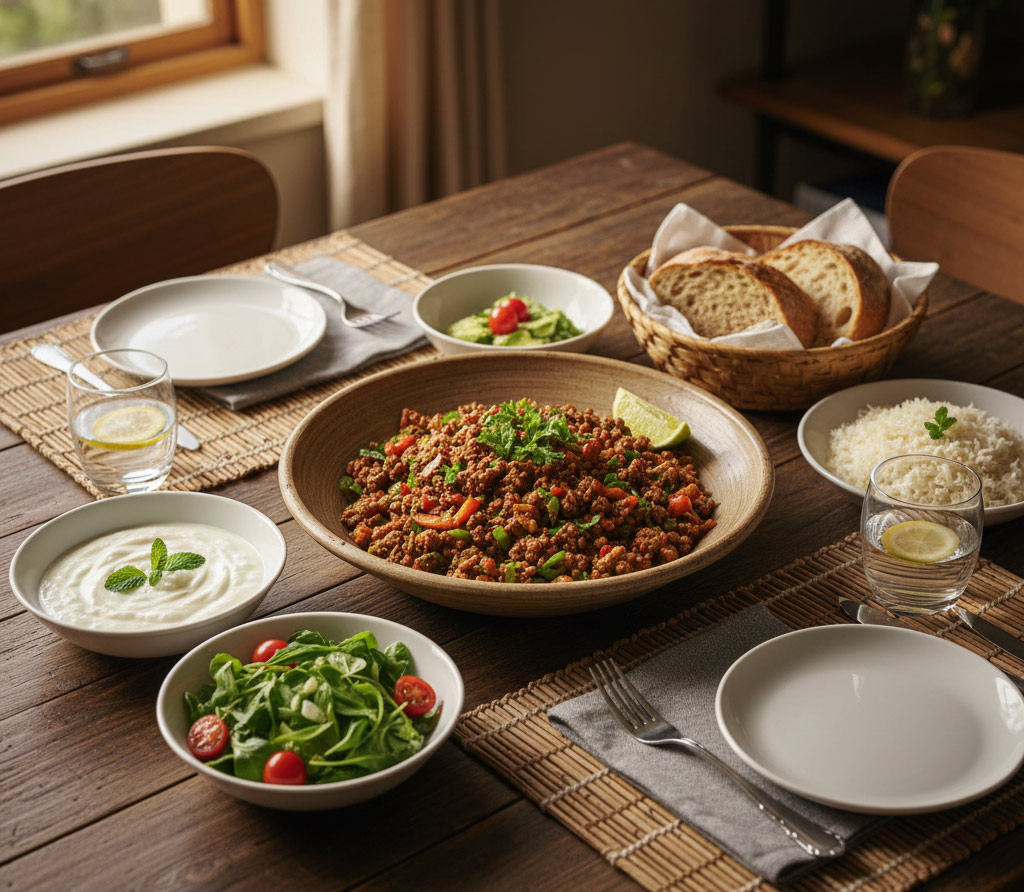 غذای فوری با گوشت چرخ کرده 1
