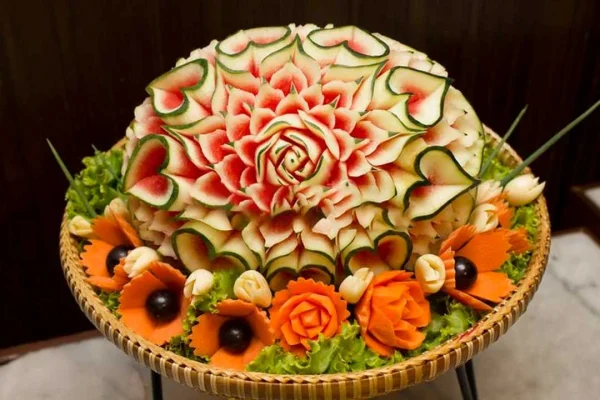 آموزش حکاکی میوه و هنوانه